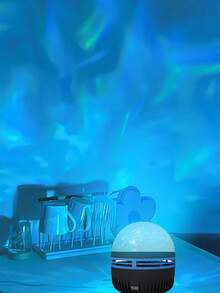 1pc Underwater Wave Projection Lamp, RGB LED Projector Night Light With Remote Control, 7 Color Modes, Dimmable, Multicolor Lighting Suitable For Bedroom, Home Theater, Room Decor, Holiday Gift, Valentine's/Eid Festival Indoor Atmosphere Lighting - Multi-color light - View 4