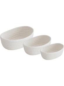 Boat-Shaped Basket, Storage Box, Desktop Clutter Storage Basket, Storage Basket, Oval Hand-Woven Basket