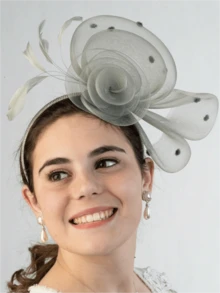 1pc Women's Headpiece, Kentucky Derby Hat, Church Hat, Headband Clip, Wedding Tea Party Racing Headpiece - Style a - View 13
