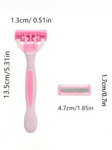 Cuchillas de acero inoxidable de 6 capas con mango antideslizante, maquinilla de afeitar manual para mujeres para el vello de las axilas y las piernas