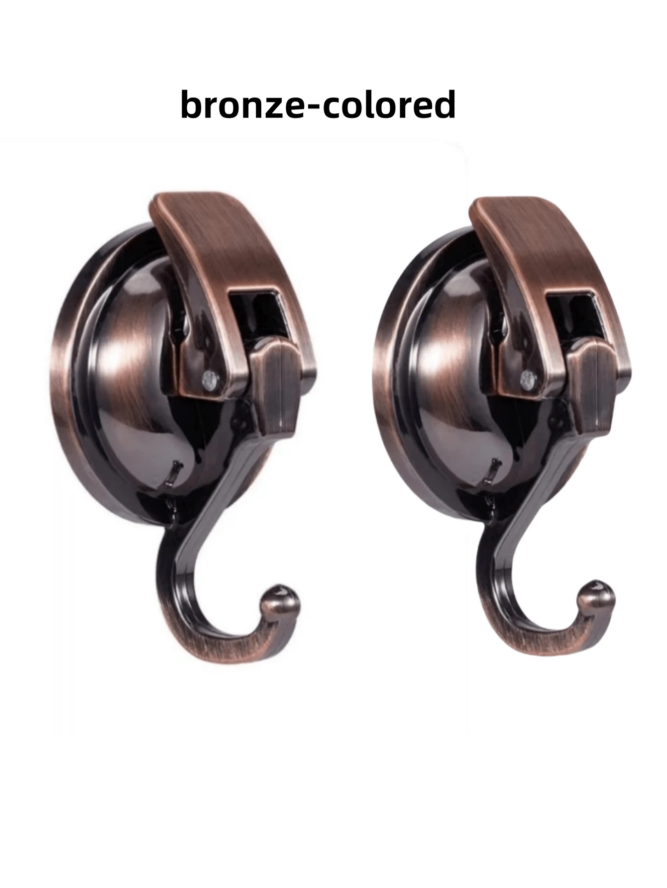 Bathroom Wall Mount Suction Cup Hooks, Reusable Old Copper Color Decorative Hooks, Hanging Hooks For Kitchen And Bathroom