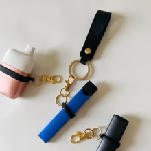 Set de accesorii pentru vaping 7 în 1, husă portabilă anti-pierdere pentru țigări, brățară cu breloc din PU cu 6 inele din silicon pentru dispozitive de vaping, idei de cadouri, accesorii pentru fumat, depozitare pentru țigări