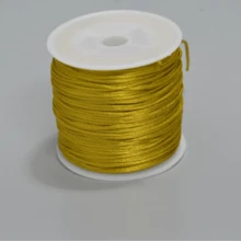 50m/1,5mm Cordón decorativo de nylon satinado - para joyería con trenzas, hacer collares y pulseras DIY, decorativo - cuerda suave, duradera y versátil - Multicolor - Ver 13