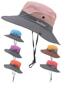 1 Piece, Unisex Sun Protection Bucket Hat, Women's Summer Sun Hat, Outdoor Quick Drying Hat, Suitable For Matching With Summer Clothing And Dresses - A - View 6