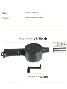 Portable Hand-Operated Blower For BBQ, Camping, And Fire Making - Efficient And Easy-To-Use Stove Accessory Christmas Gift - Multicolor - View 3