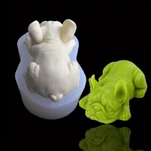 1pc New Dog Soap Silicone Mold For Fondant Chocolate Candy Cake Decorating Candle Making Mould Home Decoration Ornaments