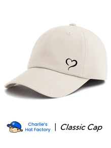 1 Piece Heart Print Baseball Cap, Classic Stylish Fashionable Soft Sweatband Adjustable Size Lightweight Sun Protection Versatile Classic Cap, Suitable For Outdoor Sports Daily Wear Party Vacation Perfect Gift For Families And Friends