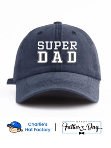 1 Pc SUPER DAD Print Washed Baseball Cap, Classic Casual Stylish Vintage Soft Sweatband Adjustable Size Lightweight Versatile Dad Hat, Suitable For Outdoor Sports Daily Wear Party Vacation Perfect As Fathers Dad Gift For Grandpa Father Hubby And Friends - SUPER DAD - View 17