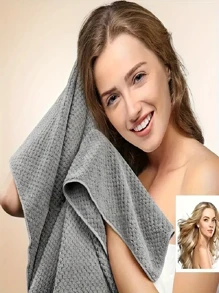 1pc Quick Dry Hair Towel, Women's Microfiber Hair Drying Cap - Bathroom Bath Towel And Shower Cap, Suitable For Long, Thick, Curly Hair - Super Soft Elastic Hair Wrap, Super Absorbent, Fast Drying - Mother's Day Gift, Travel, Vacation, Party Favors Bathroom Decor Summer Back To School