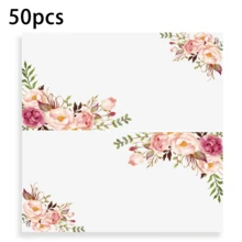 10/20/50pcs Pink Peony Tent Cards, Floral Table Seating Place Cards, Buffet Food Labels, Name Guide Cards, Folding Number Seat Assignment Tags, Suitable For Baby Shower, Wedding, Party, Banquet - Multicolor - View 14