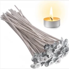 50 PCS/100 PCS 2.6-20cm Candle Wicks Smokeless Wax Core For DIY Candle Making Pre-Waxed Wicks Party Supplies - White - View 9