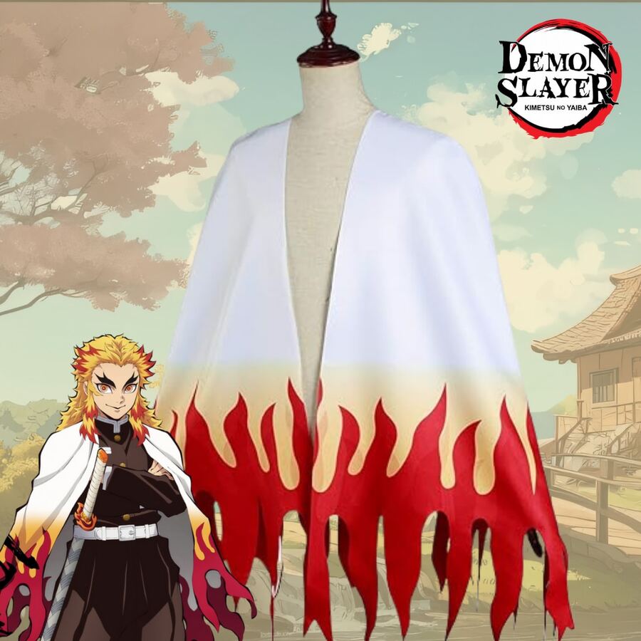 DIZFRAS Kyōjurō Rengoku DE DEMONSLAYER CAPA PARA COSPLAY PREMUIM ALTA CALIDAD KIMETSU NO YAIBA DEMON SALYER