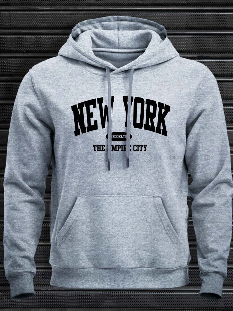 Kit 2 Sweatshirt Blouse Cold Men's Women's Stylish Kangaroo Sweatshirt - Grey - View 2