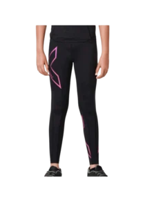 2XU Girl's Compression Tights - Black - View 1