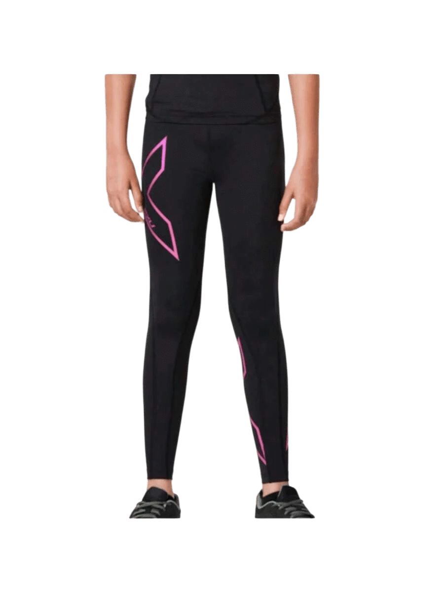 2XU Girl's Compression Tights - Black - View 1