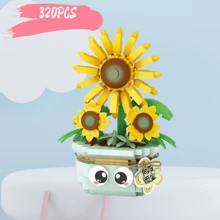 Cute Succulent Plant Pot Set, Terrarium Decoration, Including Blue Ice Lotus, Haworthia, Campanula, Giftware Sculpture, Creative Home DIY Decoration, Suitable For Valentine's Day, Spring Festival, School Opening Gifts, Interesting Blocks
