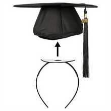 1 pièce/2 pièces Serre-tête élastique antidérapant et robuste pour toque de graduation, convient pour toque de graduation pour étudiants et dames (toque de graduation non incluse, cadeaux de graduation), meilleurs cadeaux d'anniversaire noirs - Multicolore - Voir 2