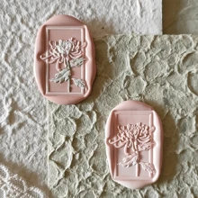 Set de ștampile din metal din 6 bucăți cu ceară florală cu 1 mâner detasabil din lemn - vintage și elegant, perfect pentru invitații de nuntă, petreceri de aniversare și împachetare cadouri