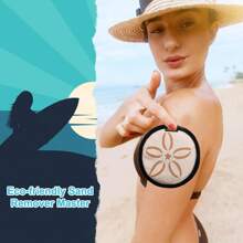 1 pieza Removedor de arena para playa, bolsa removedora de arena fácil de limpiar, con llavero, bolsa para polvo de playa, cepillo removedor de arena, tamiz de arena, material suave y amigable con la piel, herramientas de limpieza de playa inodoras, bolsa impermeable, guantes para limpiar arena, suministros para vacaciones en la playa, artículo esencial para viajes a la playa, para toda la familia en vacaciones de camping