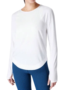 Breathe Easy Long Sleeve Top - White - View 1