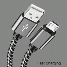30W Micro USB 快速充电线，尼龙编织安卓手机充电线，兼容三星 Galaxy S7 S6 Edge J7 S5 Note 5 4 G4 K40 K20、MP3/MP4 以及各种 Micro USB 接口的数码产品和小家电，兼容三星 Galaxy S7/HTC 安卓手机、Kindle、相机、MP3 等设备。 - 彩色 - 查看 14