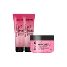 Porán Strawberry Kit Without Body Splash – Soap + Moisturizer + Body Scrub (3 Items) - Type 2 Strawberry - View 2