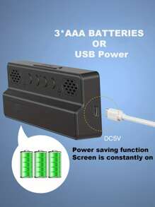 1pc Digital Alarm Clock, Night Light Mirror Display Desk Table Clock, LED Digital Time Temperature Display, Adjustable Brightness, Date Function, Rectangular Arch Crown, ABS Material, ≤36V Working Voltage (Battery Not Included) Room Decor Digital Clock Bedroom Decor Dormitory Decor Back To School Home Decor School Supplies