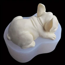 1pc New Dog Soap Silicone Mold For Fondant Chocolate Candy Cake Decorating Candle Making Mould Home Decoration Ornaments