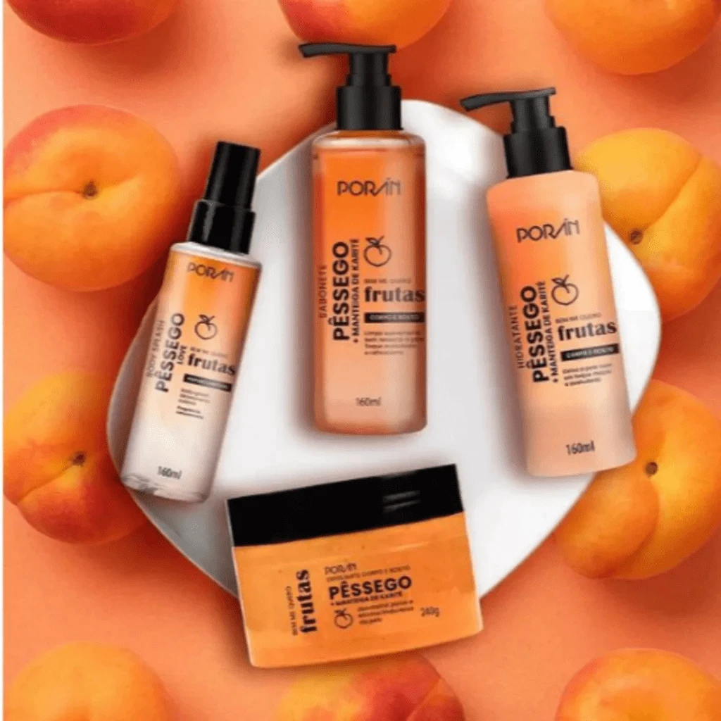 Peach Porán Kit With Body Splash – Soap + Moisturizer + Exfoliant + Body Splash (4 Items) - Peach+Peach Body Splash Kit - View 1
