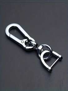 [One Anti-Loss Car Keychain] Anti-Loss Car Keychain With Phone Number Tag - Alloy, Non-Braided Design For Easy Key Retrieval