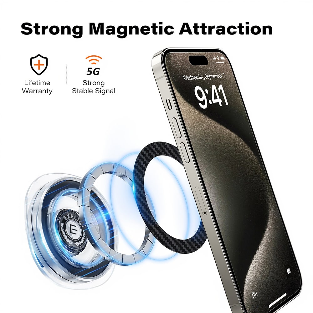 GOXT Supporto Magnetico Per Telefono In Auto – 23453 – Universale Con Adesivo 3M - 4