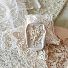 Set de ștampile din metal din 6 bucăți cu ceară florală cu 1 mâner detasabil din lemn - vintage și elegant, perfect pentru invitații de nuntă, petreceri de aniversare și împachetare cadouri