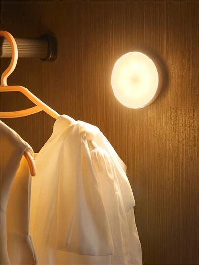 1个/3个/6个装可充电LED夜灯，USB供电，三色可调橱柜灯，磁性双面胶，无线，适用于家庭、浴室、卧室、厨房、汽车、车库、走廊装饰、应急照明，安装简便（250mAh）