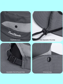 1 Piece, Unisex Sun Protection Bucket Hat, Women's Summer Sun Hat, Outdoor Quick Drying Hat, Suitable For Matching With Summer Clothing And Dresses - A - View 2