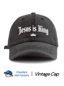 1 Pc Jesus Cross Printed Baseball Cap Solid Color Washed Distressed Casual Sports Hats Lightweight Adjustable Dad Hat - Jesus - View 15