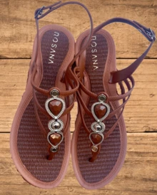 Women's Flat Sandals Comfortable Flip Flops Women's Footwear - Caramel RS - View 2