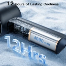 coldSky Portable Handheld Turbo Fan,5 Speeds High Speed Personal Fan With Digital Display,4000mAh Rechargeable Small Fans Max 12Hrs Cooling Fans For Outdoor, Travel Essentials