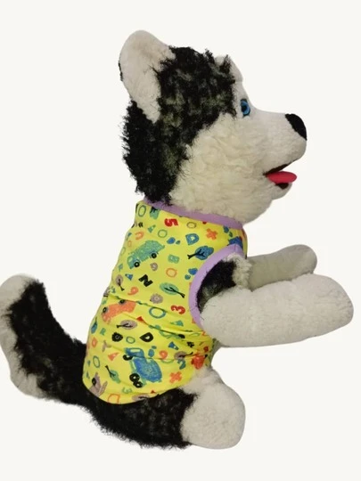 Pijama Fêmea Regata Roupinha Pet Suede Estampada Pijama Capa Roupa Cachorro e Gato Verão