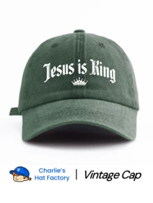 1 Pc Jesus Cross Printed Baseball Cap Solid Color Washed Distressed Casual Sports Hats Lightweight Adjustable Dad Hat - Jesus - View 17