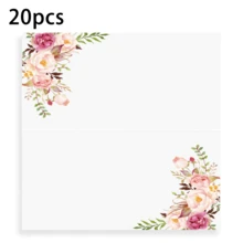 10/20/50pcs Pink Peony Tent Cards, Floral Table Seating Place Cards, Buffet Food Labels, Name Guide Cards, Folding Number Seat Assignment Tags, Suitable For Baby Shower, Wedding, Party, Banquet - Multicolor - View 15