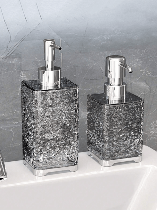 1 pieza, dispensador de jabón de 300ml/400ml con diseño de glaciar moderno y simple, botella de espuma de lujo, bomba fácil, ideal para champú, gel de baño, detergente de lavandería, jabón de platos, uso en el hogar y viajes, accesorio de baño