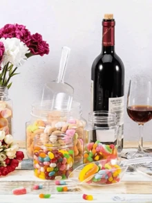 1/2/3/4/5个装透明塑料冰勺，多功能冰箱冰格勺，多用途厨房勺，浴室冰勺，食品糖果勺，磨砂透明冰铲，奶茶店厨房麦片冰勺（尊敬的顾客，温馨提示：运输过程中可能存在轻微划痕） - 彩色 - 查看 4