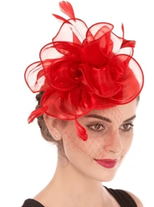 3Pcs Fascinators With Lace Gloves For Women Tea Party Hat Pillbox Hat With Veil Wedding Party Headpiece Retro 20s 50s New