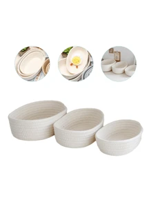 Boat-Shaped Basket, Storage Box, Desktop Clutter Storage Basket, Storage Basket, Oval Hand-Woven Basket