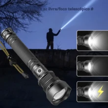 Super Powerful T9 P90/P50 Tactical Led Flashlight Strong Powerful Farm Site Camping Security - 白紅光 - 查看 4