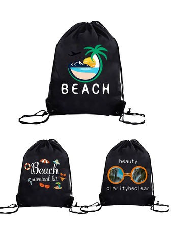 1 件男孩和女孩户外运动背包，篮球背包，足球背包，夏季，海滩印花图案，儿童户外徒步背包，适合海滩，海边