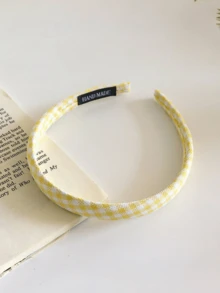 1/3/5 piezas Diademas escocesas para mujeres, aro para el cabello estilo francés retro, accesorios de cabello versátiles para lavarse la cara, uso al aire libre, para todas las estaciones - Multicolor - Ver 16