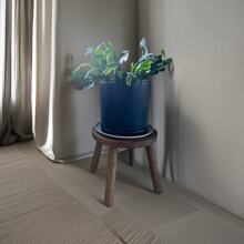 Porte-plante de 30 cm (11,8 pouces) de haut, tabouret en bois massif circulaire, banc de jardin, pieds en bois amovibles, convient pour porte-plante, cuisine, salle de bain, chambre, salon