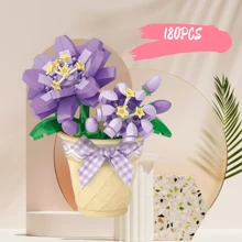 Cute Succulent Plant Pot Set, Terrarium Decoration, Including Blue Ice Lotus, Haworthia, Campanula, Giftware Sculpture, Creative Home DIY Decoration, Suitable For Valentine's Day, Spring Festival, School Opening Gifts, Interesting Blocks