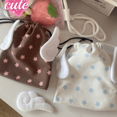 Fashion Canvas Star Bundle Pocket Travel Cosmetics Stationery Dustproof Storage Bag